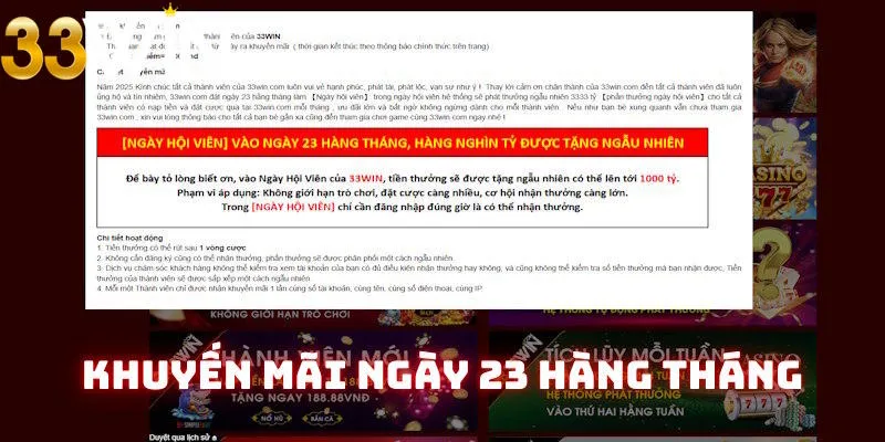 Tiếp cận quà tặng 1000 tỷ đồng vào ngày 23 Tiếp cận quà tặng 1000 tỷ đồng vào ngày 23